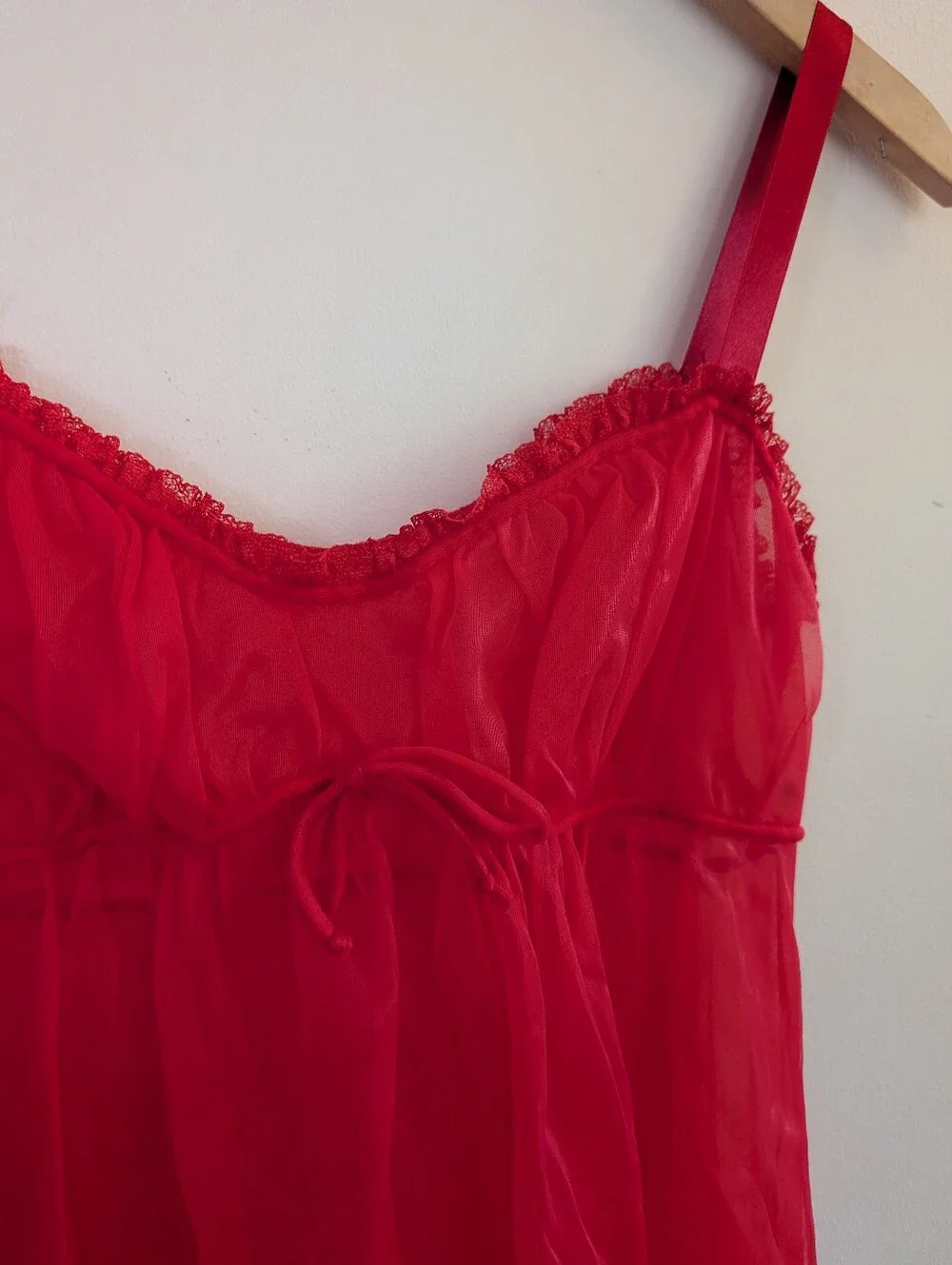 Vintage 1950s Betty Draper 2 piece Ethereal Peignoir Slip Dress Robe Set Siz 34 - Picture 7 of 10